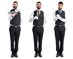 Luxury waiter with champagne