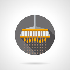 Industrial sowing flat color design vector icon