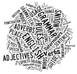 Grammar in word cloud