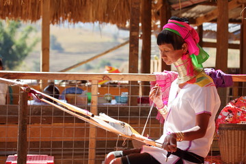 Traditionelle Padaung Frau aus Myanmar