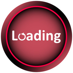 Icon red white loading and arrow