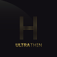 Ultrathin H Letter