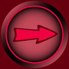 Icon red negligent arrow
