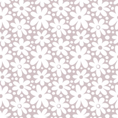 Seamlesspattern with decorative daisy flowers