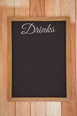 Composite image of drinks message