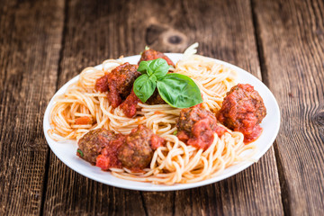 Pasta with Meatballs and Sauce