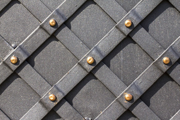 Elements of wrought-iron gate decor