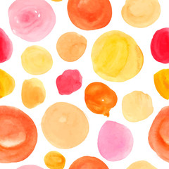 Seamless pattern with polka dot ornament