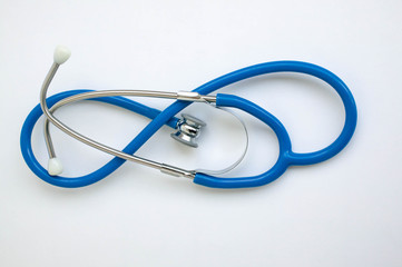 Medical stethoscope. The isolated object on a white background