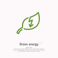 Green energy in flat style