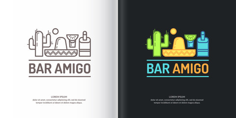 Mexican bar logo.
