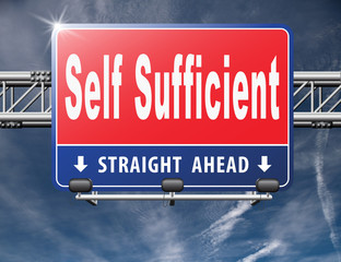 Obraz premium Self sufficiency sustainable renewable energy and agriculture auto sufficient and simple living..