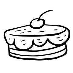 black and white cherry cake