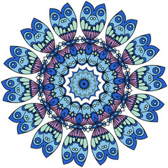  Mandalas. Vintage decorative elements. Oriental pattern, vector