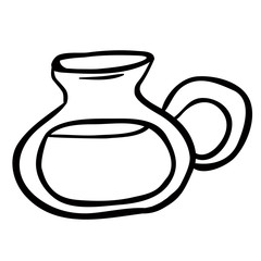 black and white lemonade jug