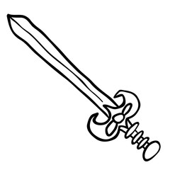 black and white sword