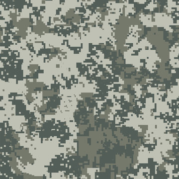 Urban pixel camouflage, Seamless vector pattern.