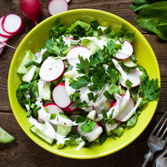 Green vegetable salad