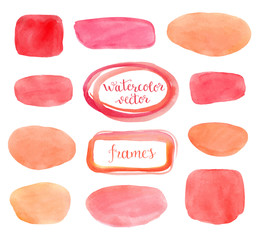 Watercolor frames templates