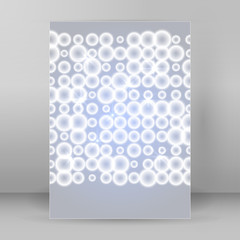 blurry circle gray background layout cover page A4 brochure