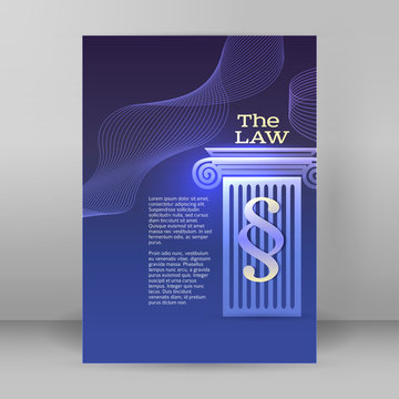 business law style presentation format A4 Cover page