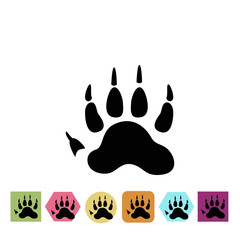 Wolverine paw print icon © LynxVector