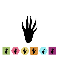 Weasel paw print icon