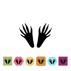 Hedgehog paw print icon