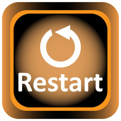 Icon orange restart and arrow