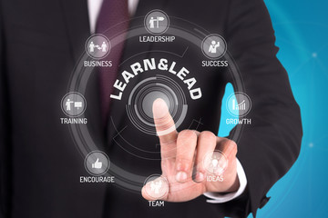 LEARN&LEAD CONCEPT with Icons and Keywords