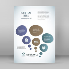 template flyer A4 brochure layout insurance