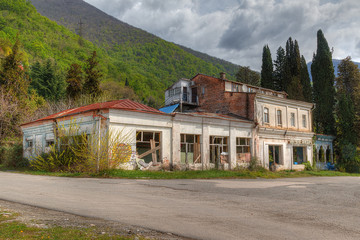 Fototapeta na wymiar Abandoned restaurant 