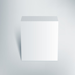 Blank isolated box mockup with shadow 2