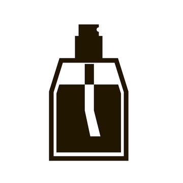 recommend clip art: Outline perfume bottle simple logo or icon vector illustration