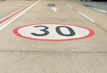 30 kilometers per hour in airport