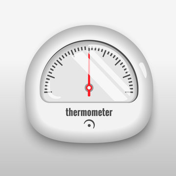 Thermometer. Realistic vector illustration.