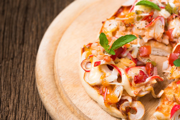 slice pizza seafood