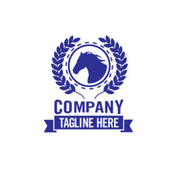 Horse emblem template mascot symbol Vector Vintage Design Element.