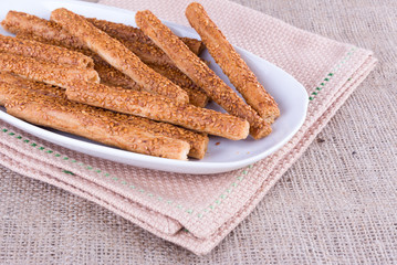 rusks on napkin