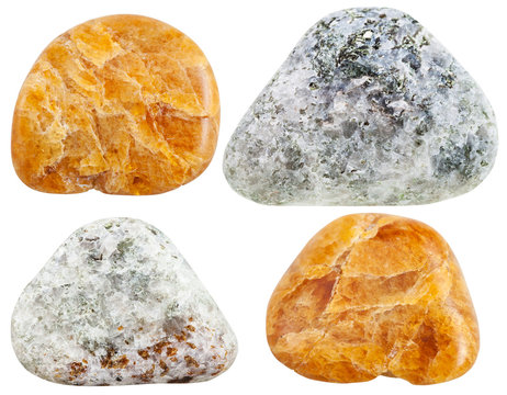 set of various Humite natural gemstones
