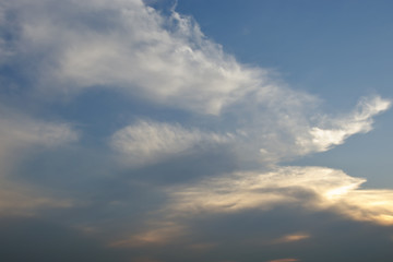 Clear blue sky with white cloud