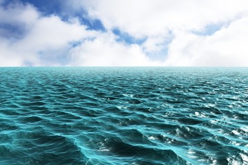 Composite image of blue ocean