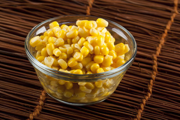 corn on crystal bowl