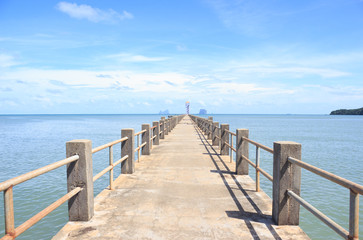 cement bridge road in a sea like direction way to success target