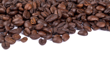 close up image of pile of coffee beans