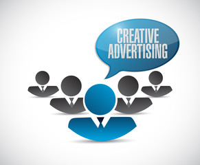 creative advertising teamwork sign illustration