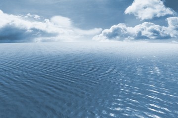 Composite image of blue ocean
