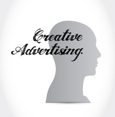 creative advertising thinking brain sign