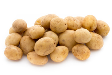 New potato isolated on white background.