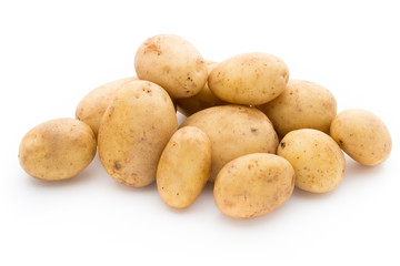 New potato isolated on white background.